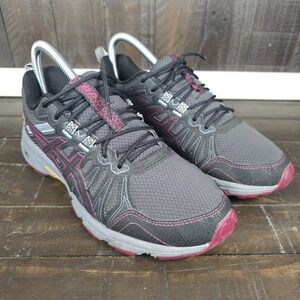 Asics Gel Venture 7 Women's sz 7.5 Trail Running Shoes Graphite Grey Dried Berry